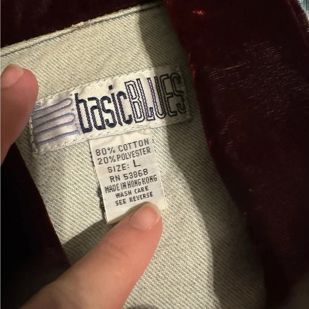 💙🧥Vintage Basic Blues Patchwork Denim Jacket Ve… - image 5